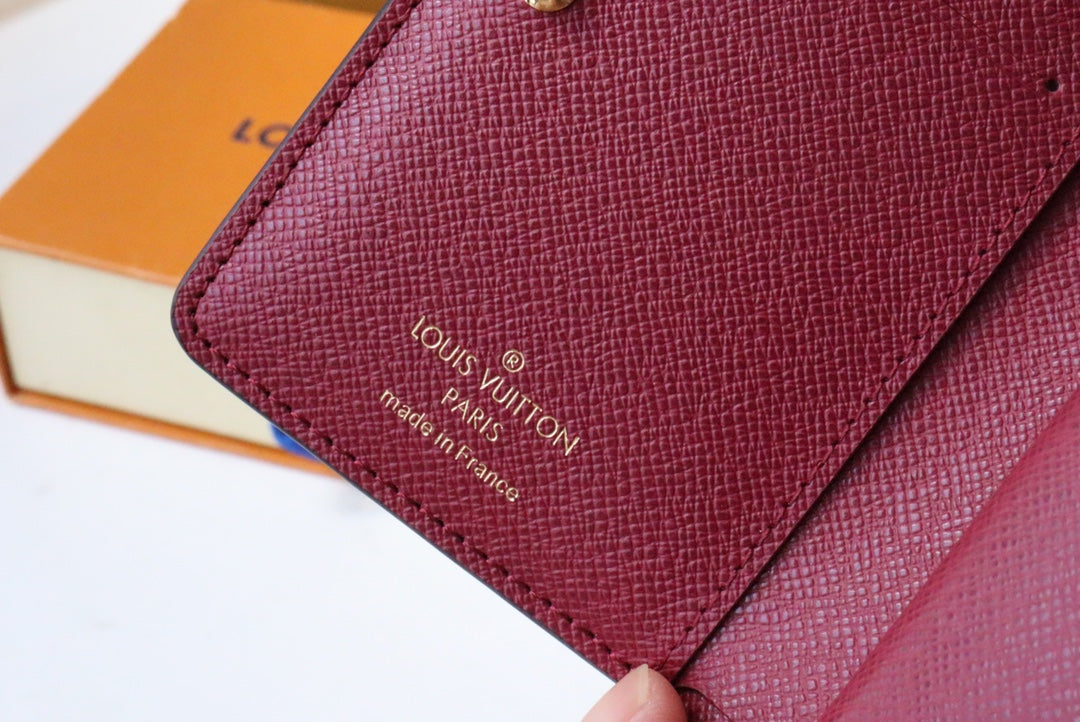 Louis Vuitton 25S Lou Wallet 11 in Fuchsia Pink Monogram Coated Calfskin