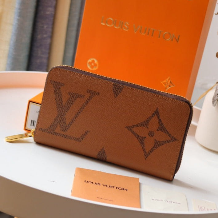 Louis Vuitton Long Wallet 19cm Monogram Reverse Canvas