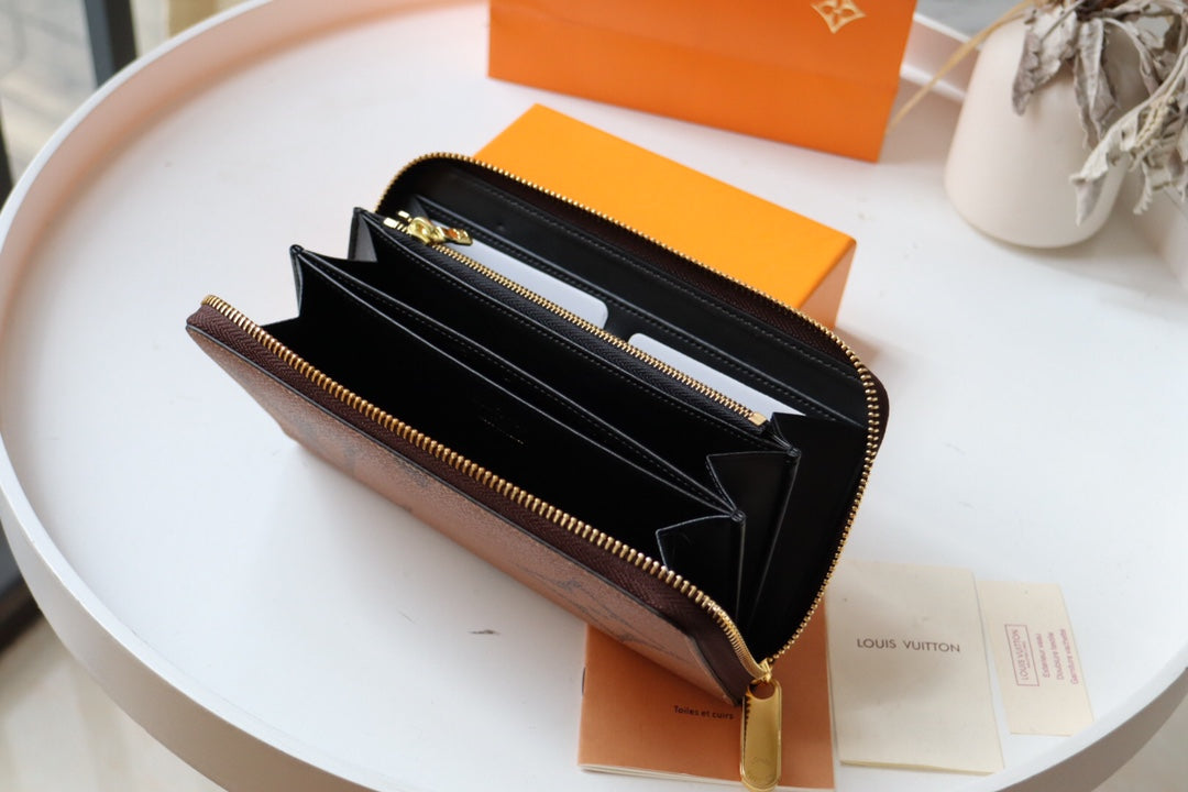Louis Vuitton Long Wallet 19cm Monogram Reverse Canvas