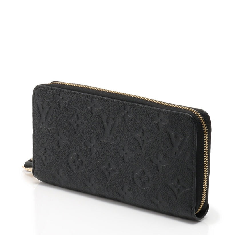 Louis Vuitton Zippy Wallet Long Purse Black Monogram Empreinte Leather