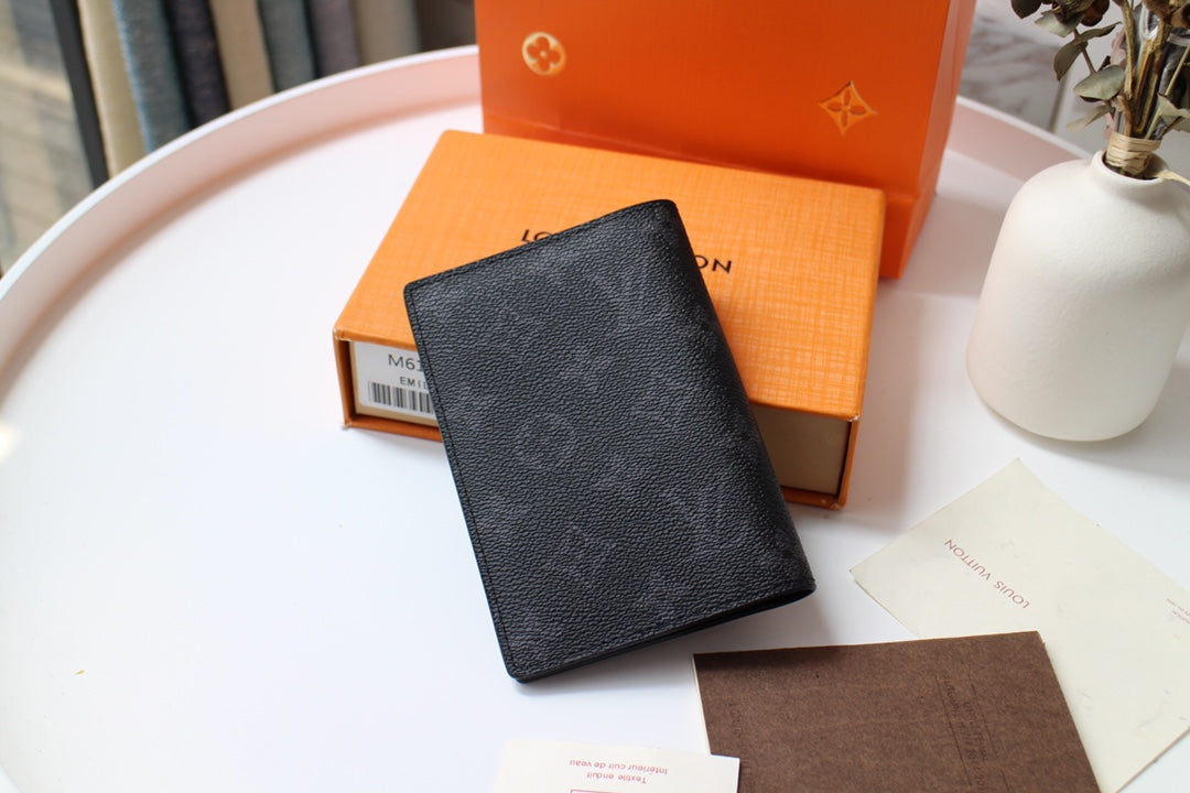 Louis Vuitton 25S Passport Holder 14 in Monogram Eclipse Coated Calfskin