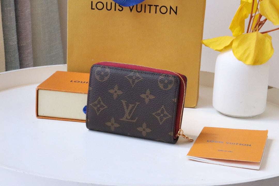 Louis Vuitton 25S Lou Wallet 11 in Fuchsia Pink Monogram Coated Calfskin