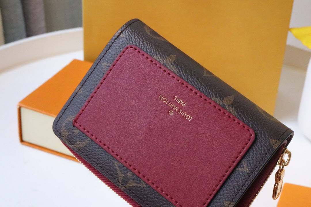 Louis Vuitton 25S Lou Wallet 11 in Fuchsia Pink Monogram Coated Calfskin