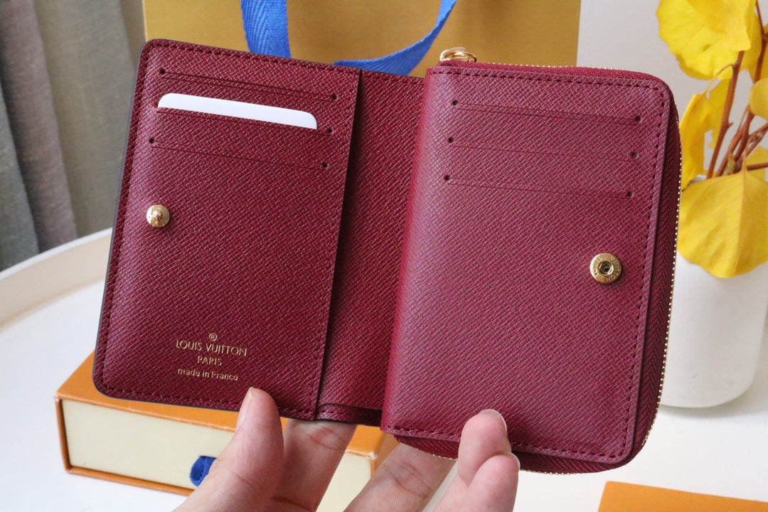 Louis Vuitton 25S Lou Wallet 11 in Fuchsia Pink Monogram Coated Calfskin