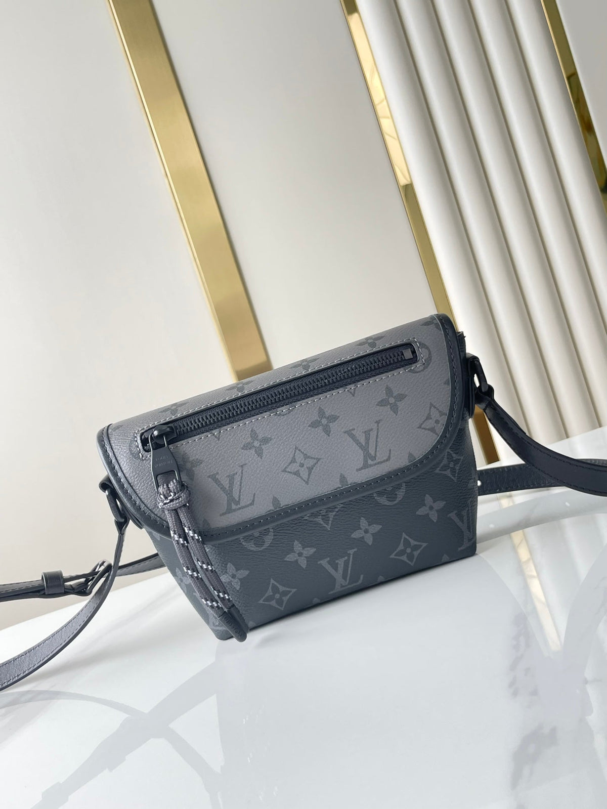 Louis Vuitton Pulse Wearable Wallet 22 in Gun Metal Monogram Eclipse Coated Canvas