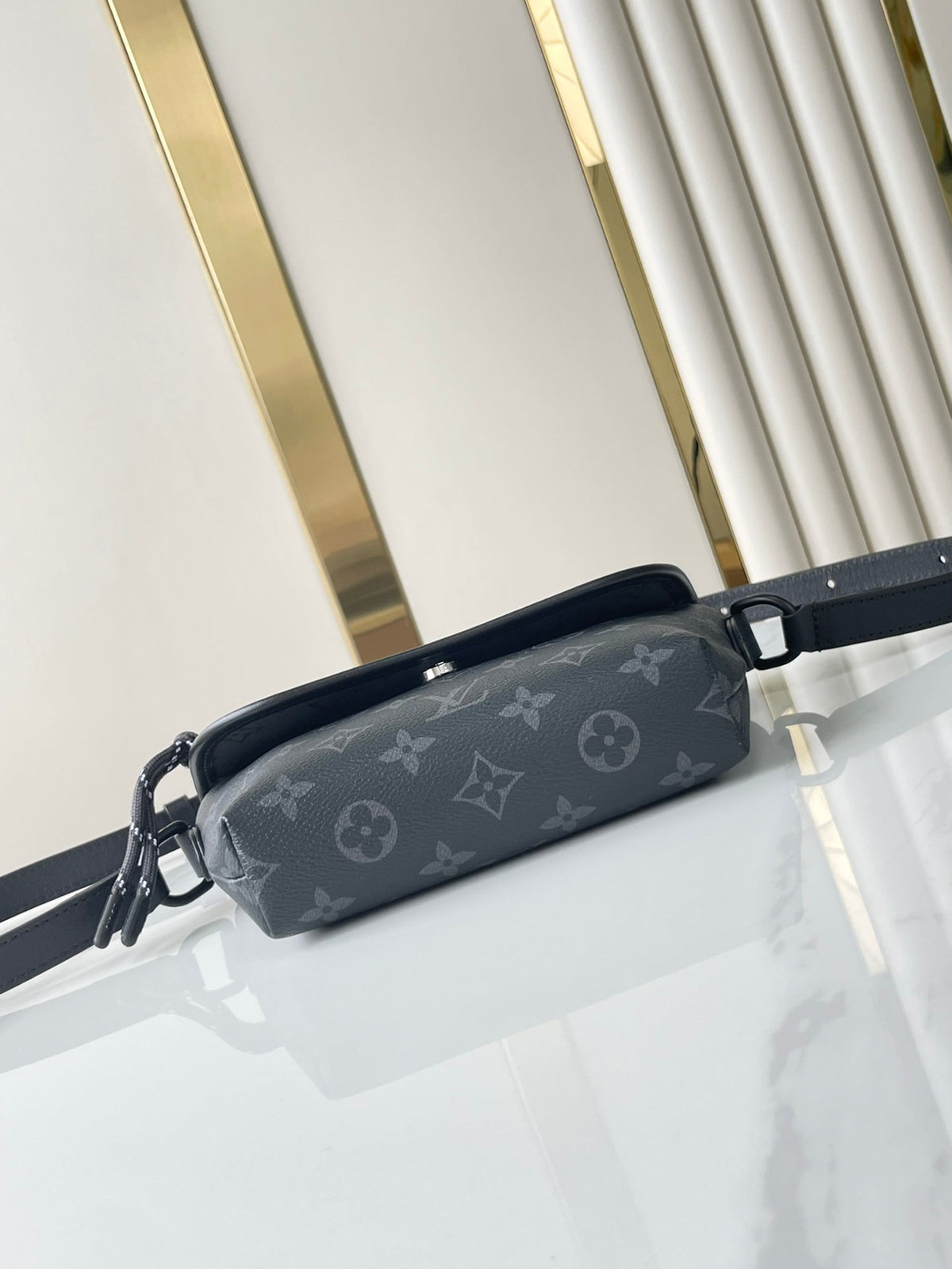 Louis Vuitton Pulse Wearable Wallet 22 in Gun Metal Monogram Eclipse Coated Canvas