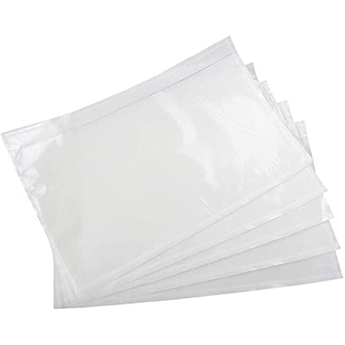 (800 Pcs) BEUYI Clear 7.5'' x 5.5'' Packing List Envelopes, Adhesive Shipping Label Pouches/Sleeves