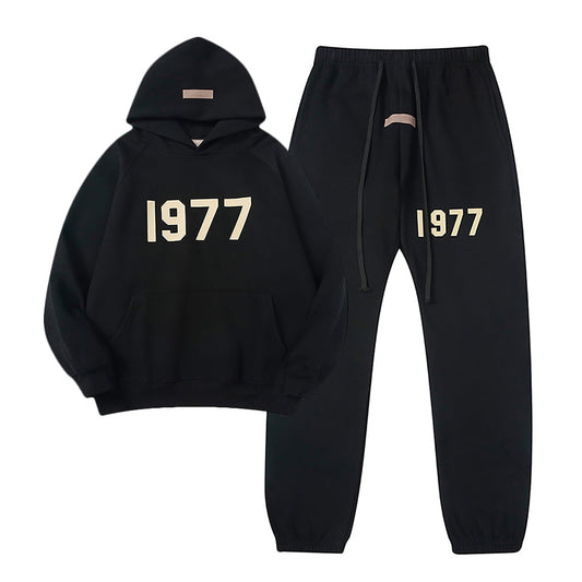 1977 Hoodie & Pants Set Black