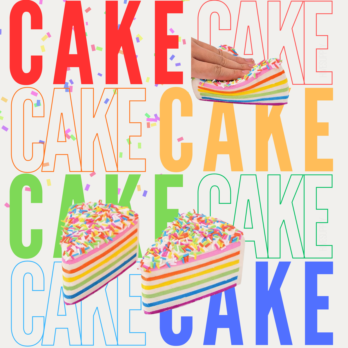 Stress Squishy Toy - Cake - PREORDER