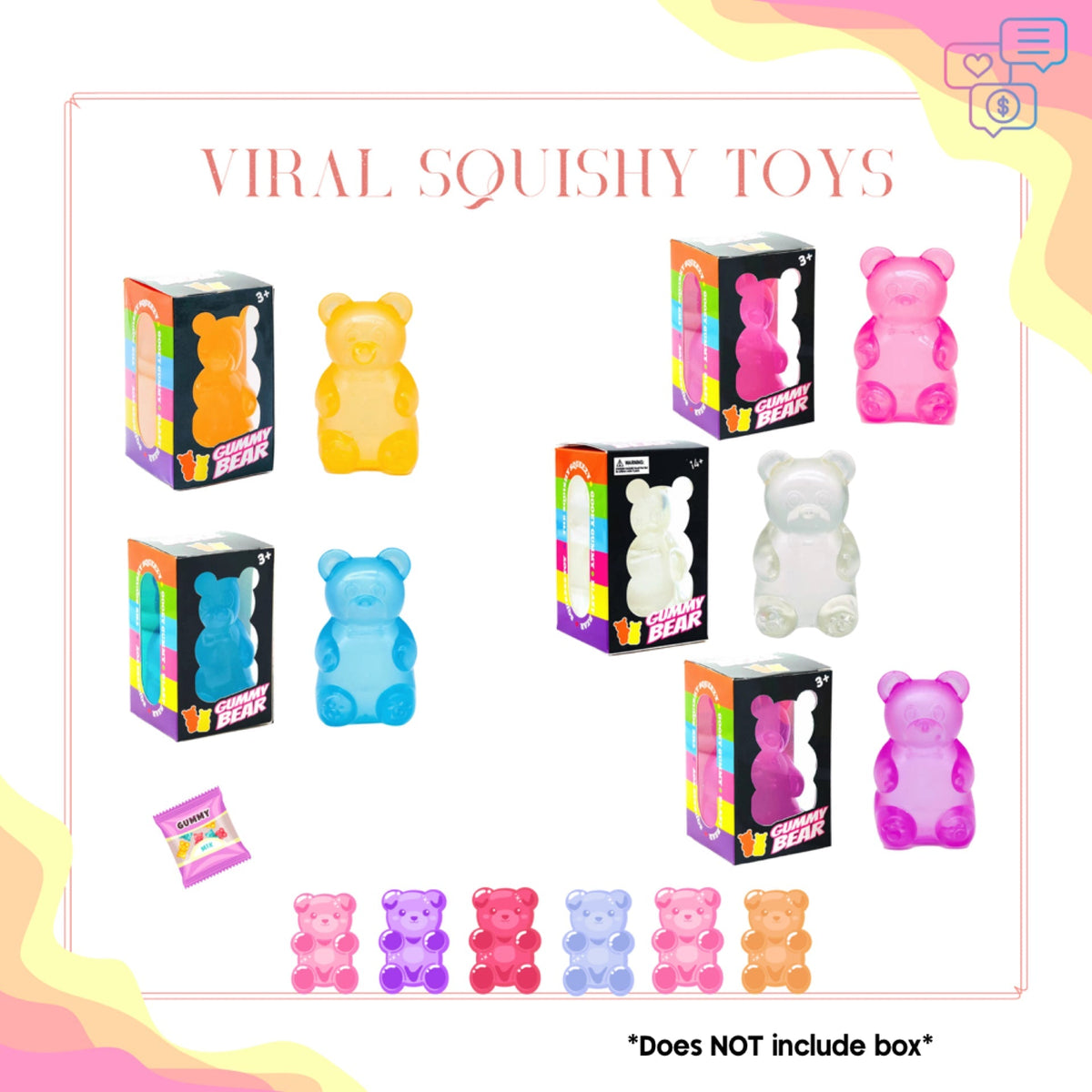 Squishy Toy - Gummy Bear - PREORDER 3/11-3/14