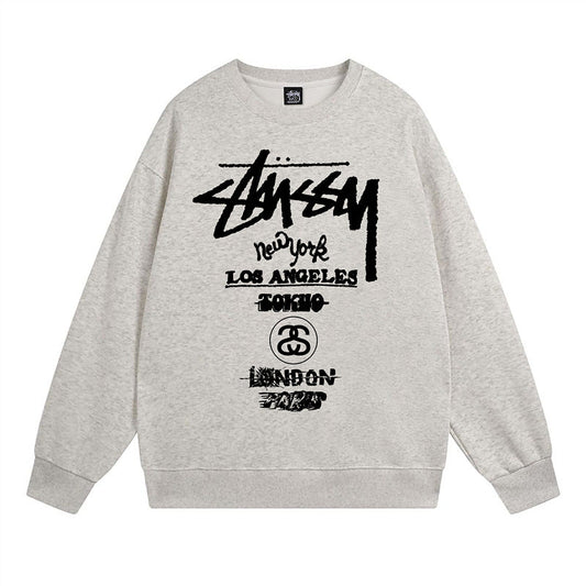 Stussy Sweatshirts Autumn/Winter Fleece Couple Sweatshirts