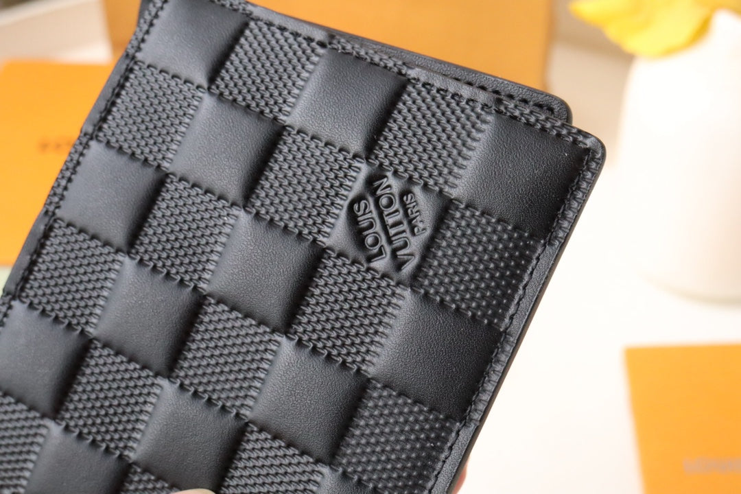 Louis Vuitton 25S Slender Wallet 11 in Black Damier Infini Calfskin