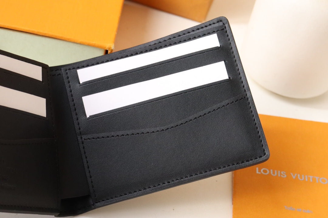 Louis Vuitton 25S Slender Wallet 11 in Black Damier Infini Calfskin