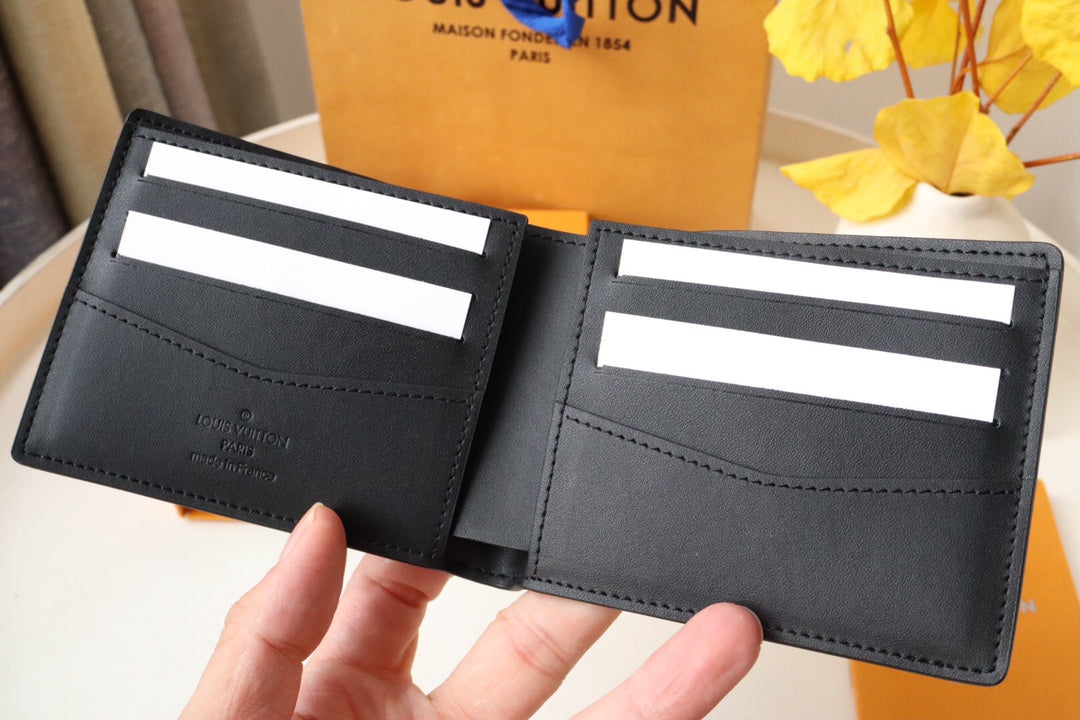 Louis Vuitton 25S Slender Wallet 11 in Black Damier Infini Calfskin