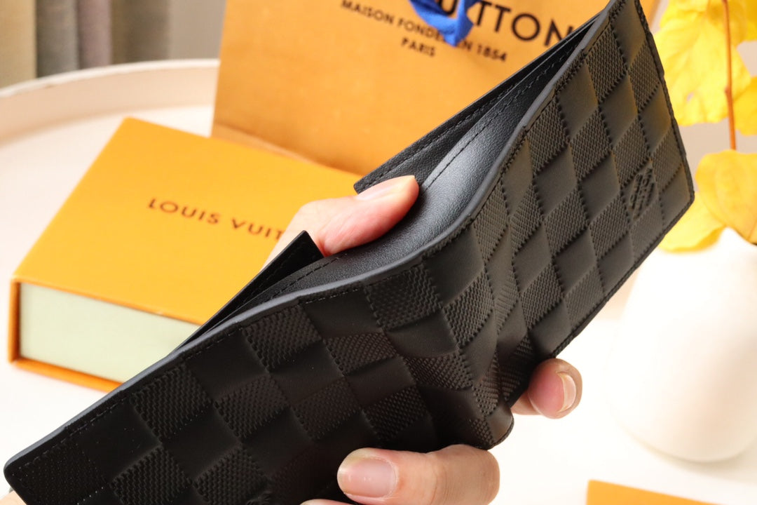 Louis Vuitton 25S Slender Wallet 11 in Black Damier Infini Calfskin