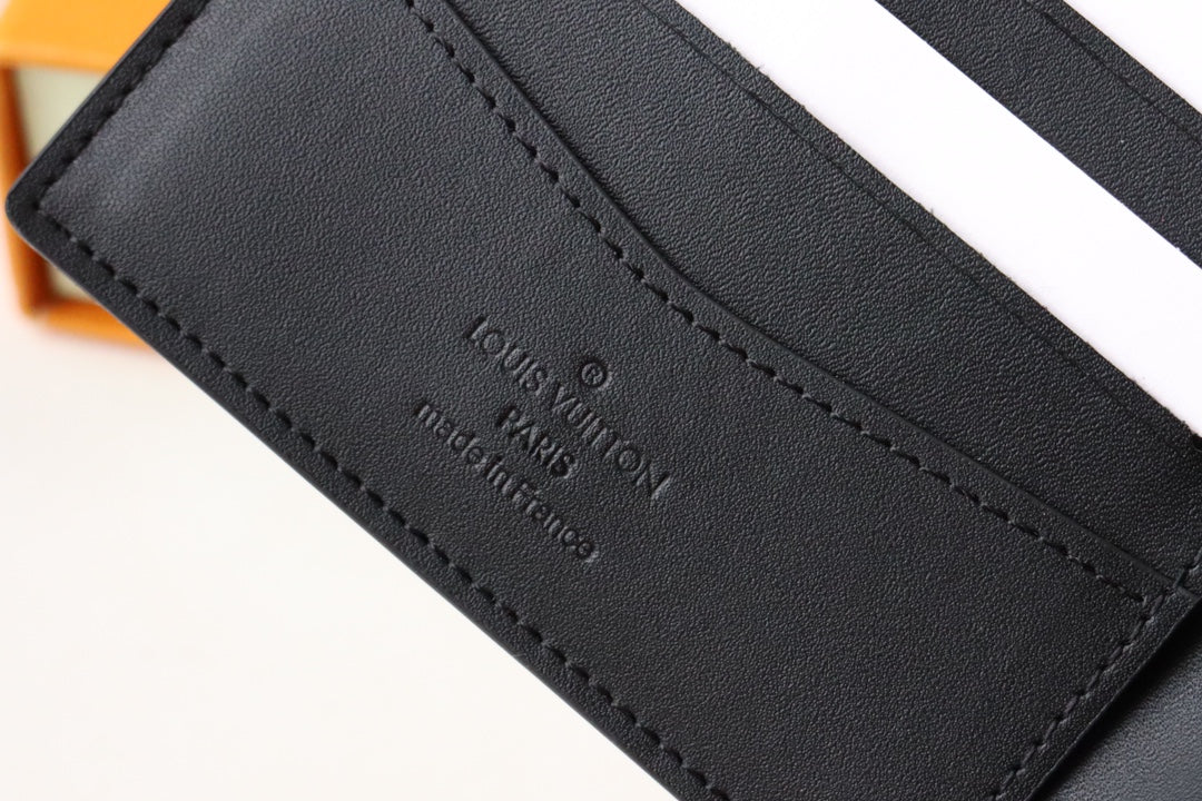 Louis Vuitton 25S Slender Wallet 11 in Black Damier Infini Calfskin