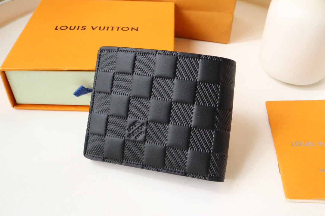 Louis Vuitton 25S Slender Wallet 11 in Black Damier Infini Calfskin