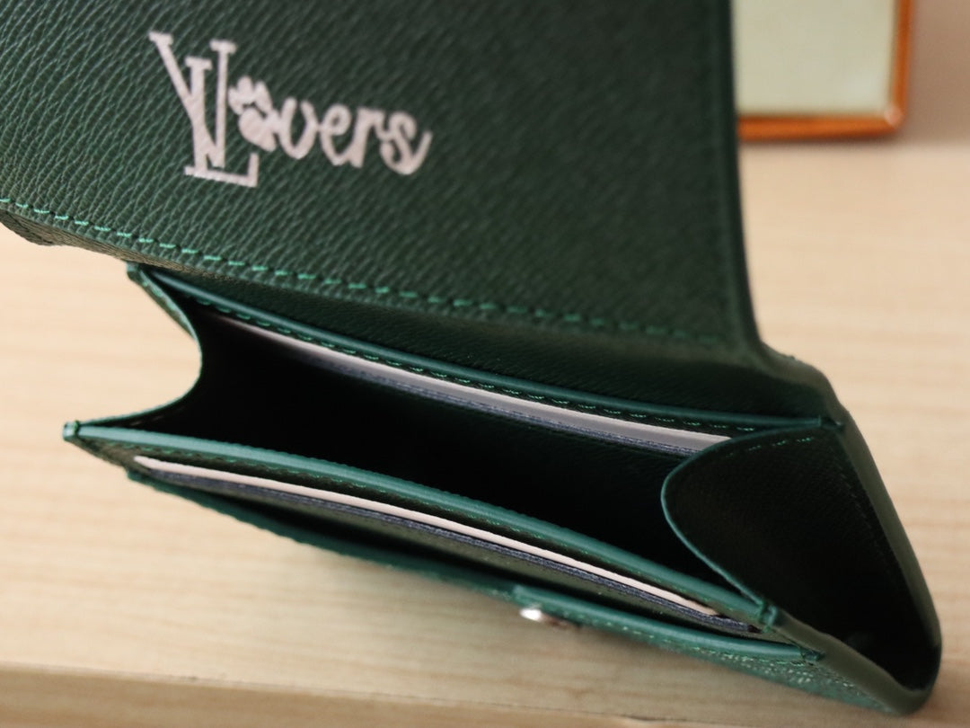 Louis Vuitton 25S Envelope Business Card Holder 10 in Deep Teal Monogram Heritage Coated Calfskin