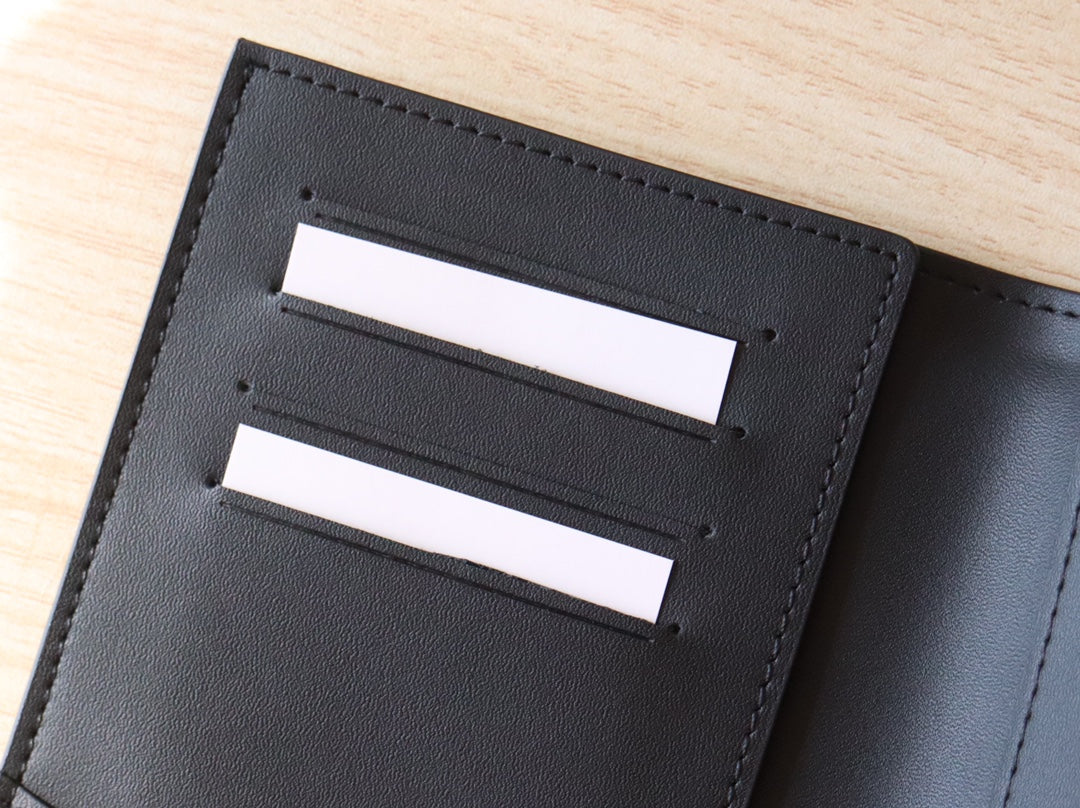 Louis Vuitton 25S Passport Holder 14 in Black Embossed Monogram Shadow Calfskin