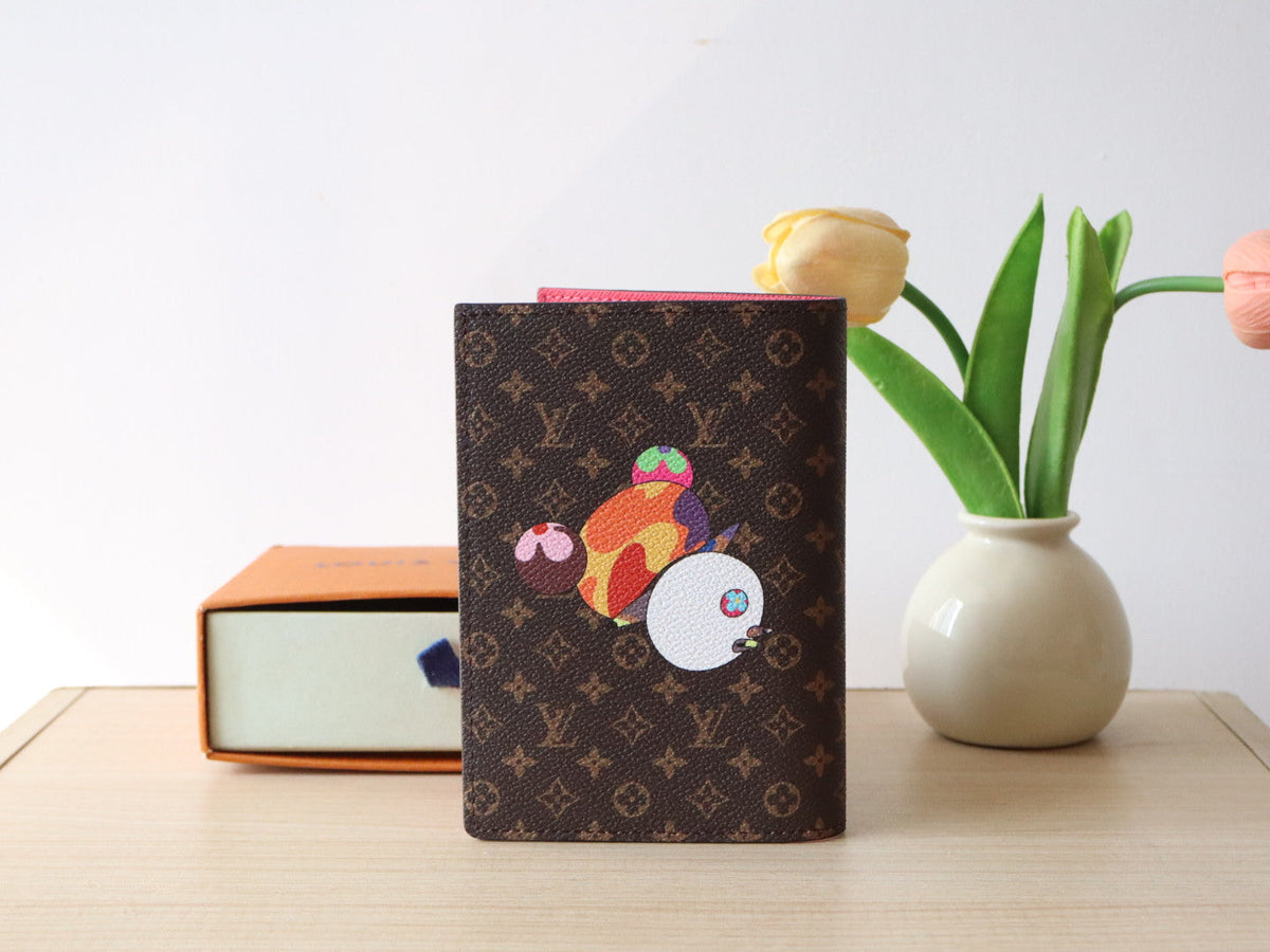 Louis Vuitton Doll Passport Wallet in Chocolate Brown Monogram Calfskin