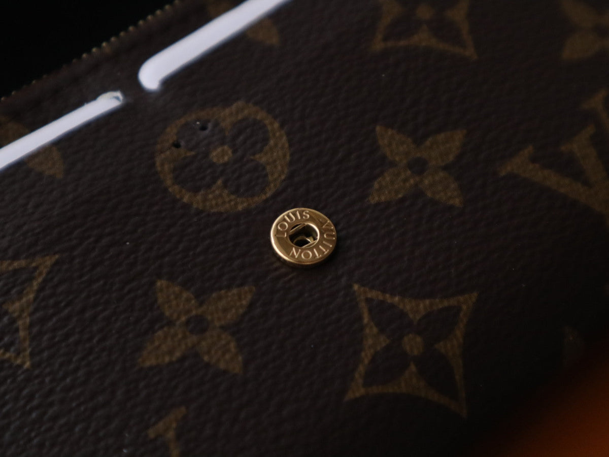 Louis Vuitton Emilie Wallet 19 in Chocolate Brown Monogram Calfskin